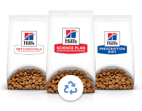 Hill’s dierenvoer en recycling symbool