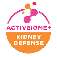 ActivBiome+ Kidney Defense, een gepatenteerde mix van prebiotica die is aangetoond het darmmicrobioom te activeren ter ondersteuning van de nierfunctie.